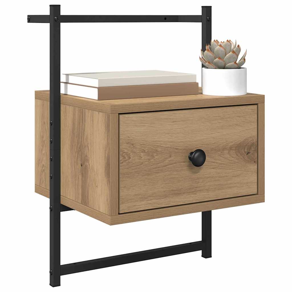 vidaXL Κομοδίνο 2 pcs Artisan Oak 35 x 30 x 51 εκ. Επεξεργασμένο ξύλο
