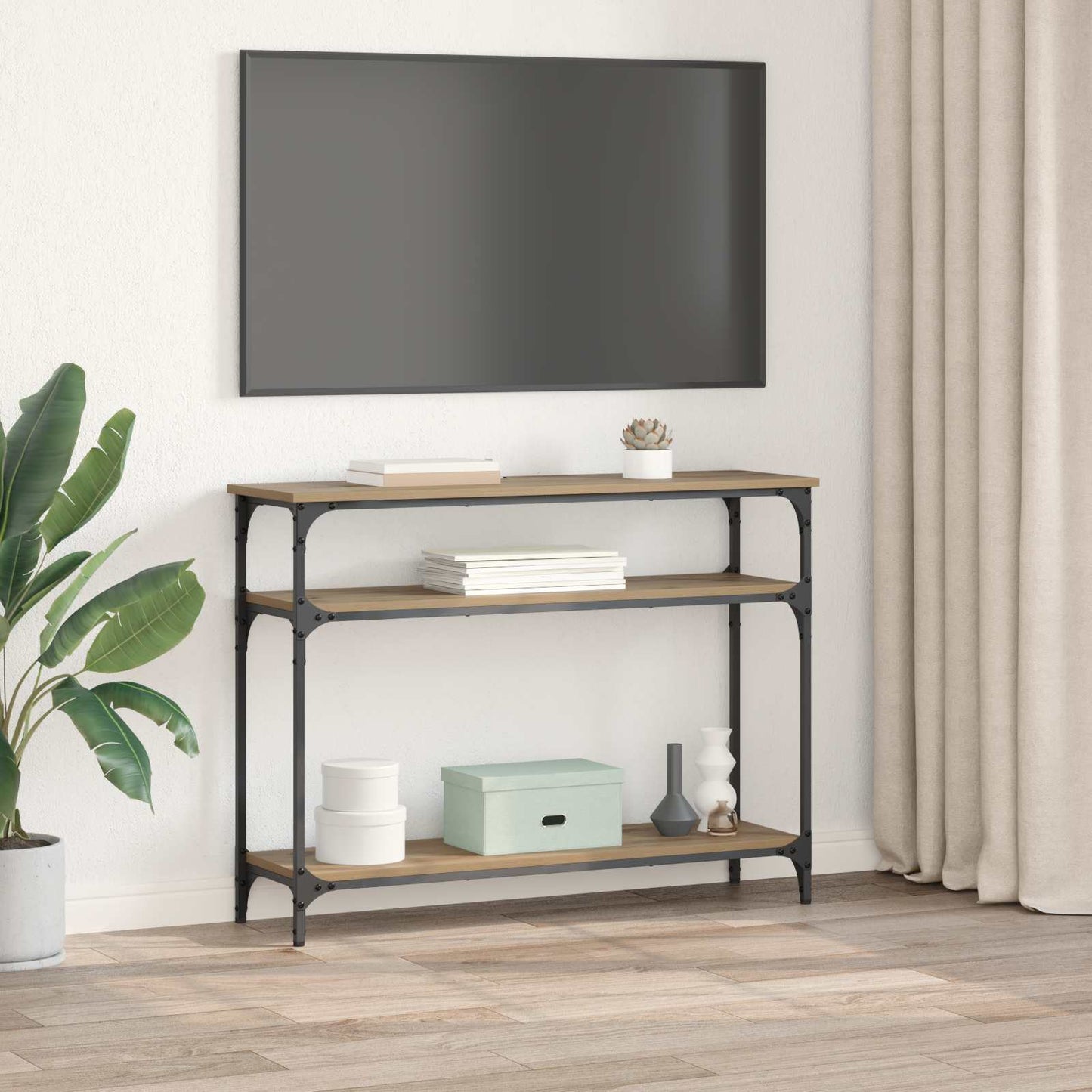 vidaXL Τραπέζι κονσόλας Artisan Oak 100 x 29 x 75 εκ.