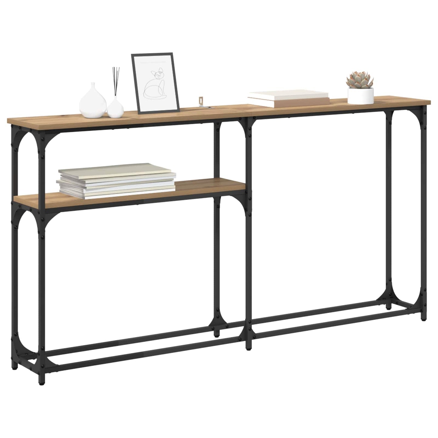 vidaXL ΤραπέζιΚονσόλας Artisan Oak 145 x 22,5 x 75 εκ.