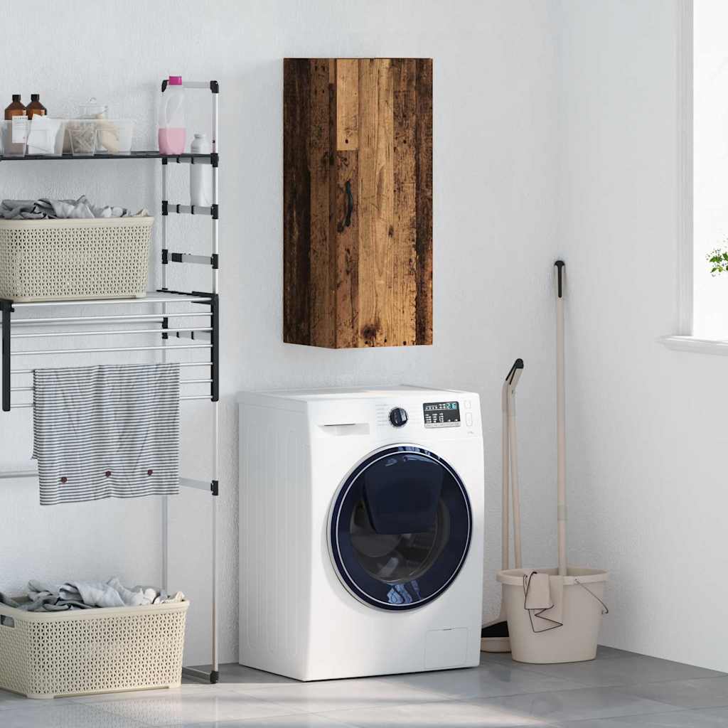 vidaXL Επιτοίχιο ντουλάπι Παλιό Ξύλο 34,5 x 34 x 90 εκ.