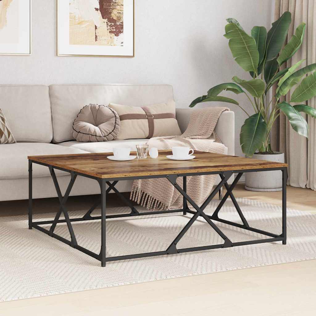 vidaXL Τραπεζάκι σαλονιού Παλιό Ξύλο 100 x 100 x 40 cm