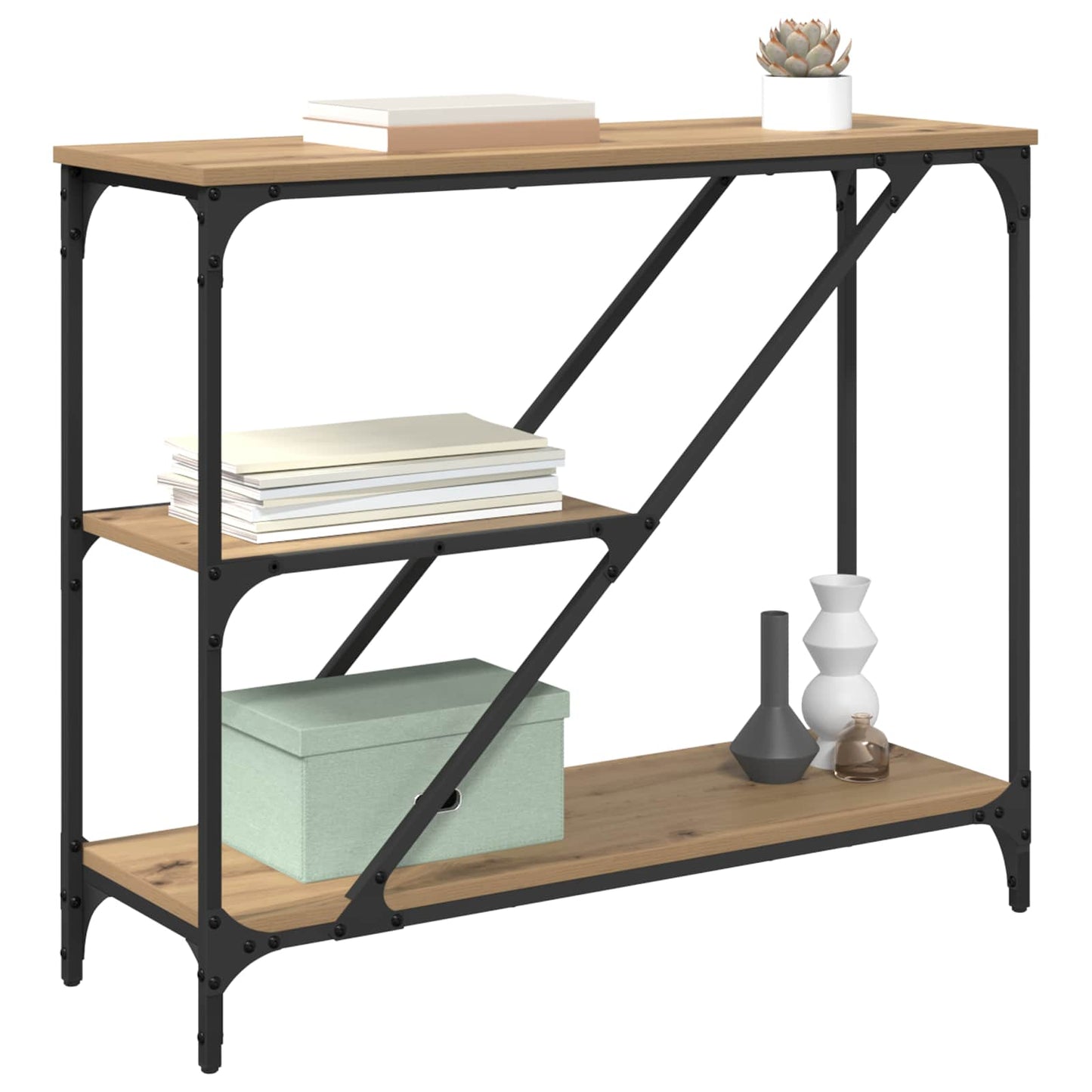 vidaXL Τραπέζι κονσόλας Artisan Oak 88,5 x 30 x 75 εκ.