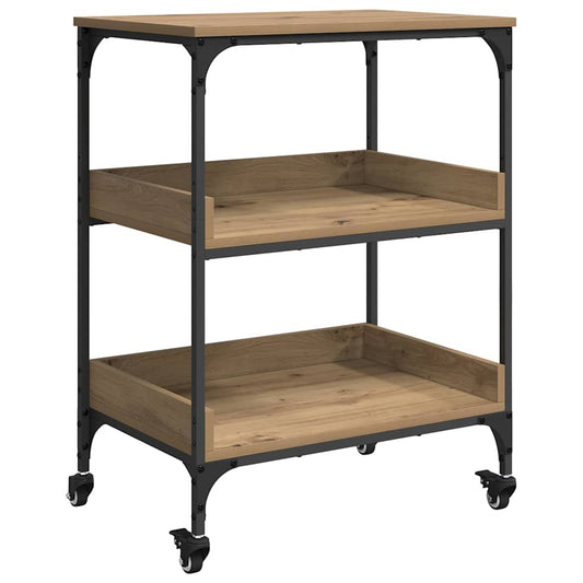 vidaXL Καρότσι Κουζίνας Artisan Oak 60 x 41 x 80.5 εκ.