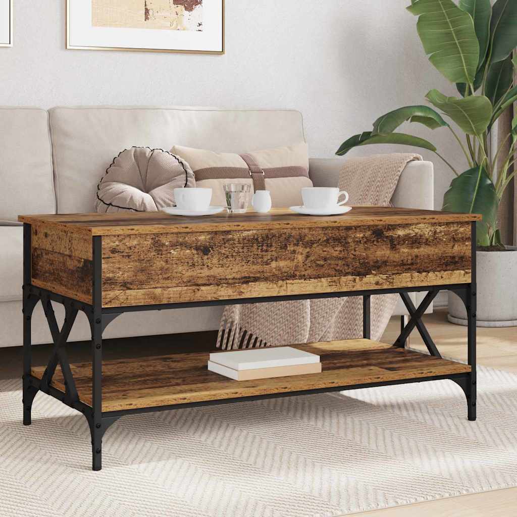 vidaXL Τραπεζάκι σαλονιού Παλιό Ξύλο 100 x 50 x 50 cm