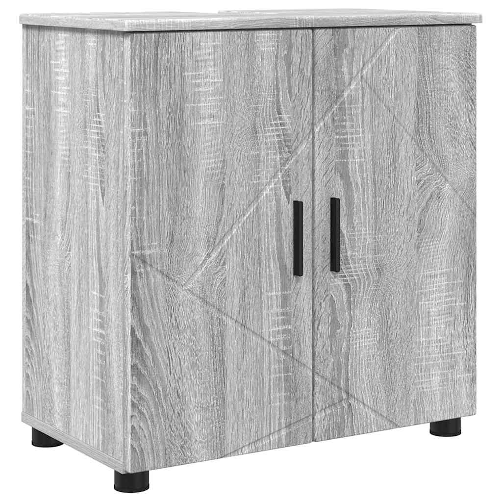 vidaXL Ντουλάπι Μπάνιου Γκρίζο Σονομα 61 x 35 x 64 εκ.
