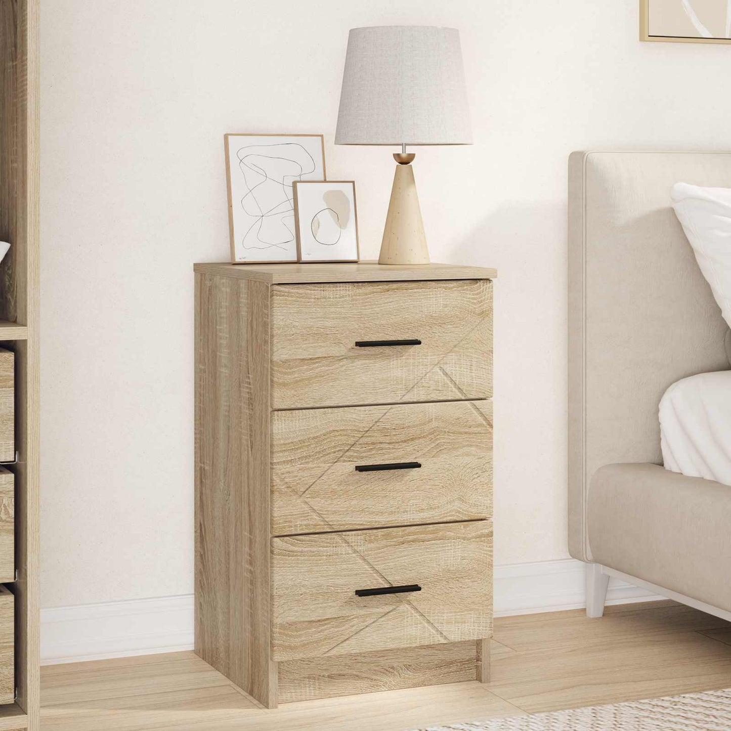 vidaXL Κομοδίνο Sonoma Δρυς 38 x 38 x 66 εκ Επεξεργασμένο ξύλο