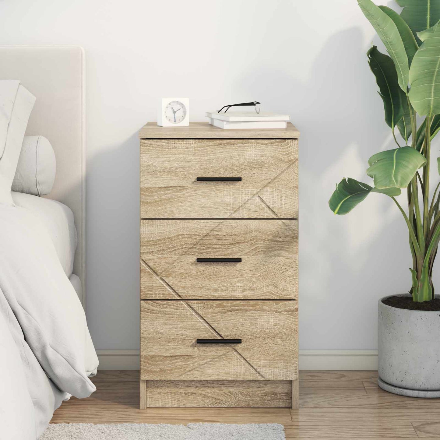 vidaXL Κομοδίνο Sonoma Δρυς 38 x 38 x 66 εκ Επεξεργασμένο ξύλο
