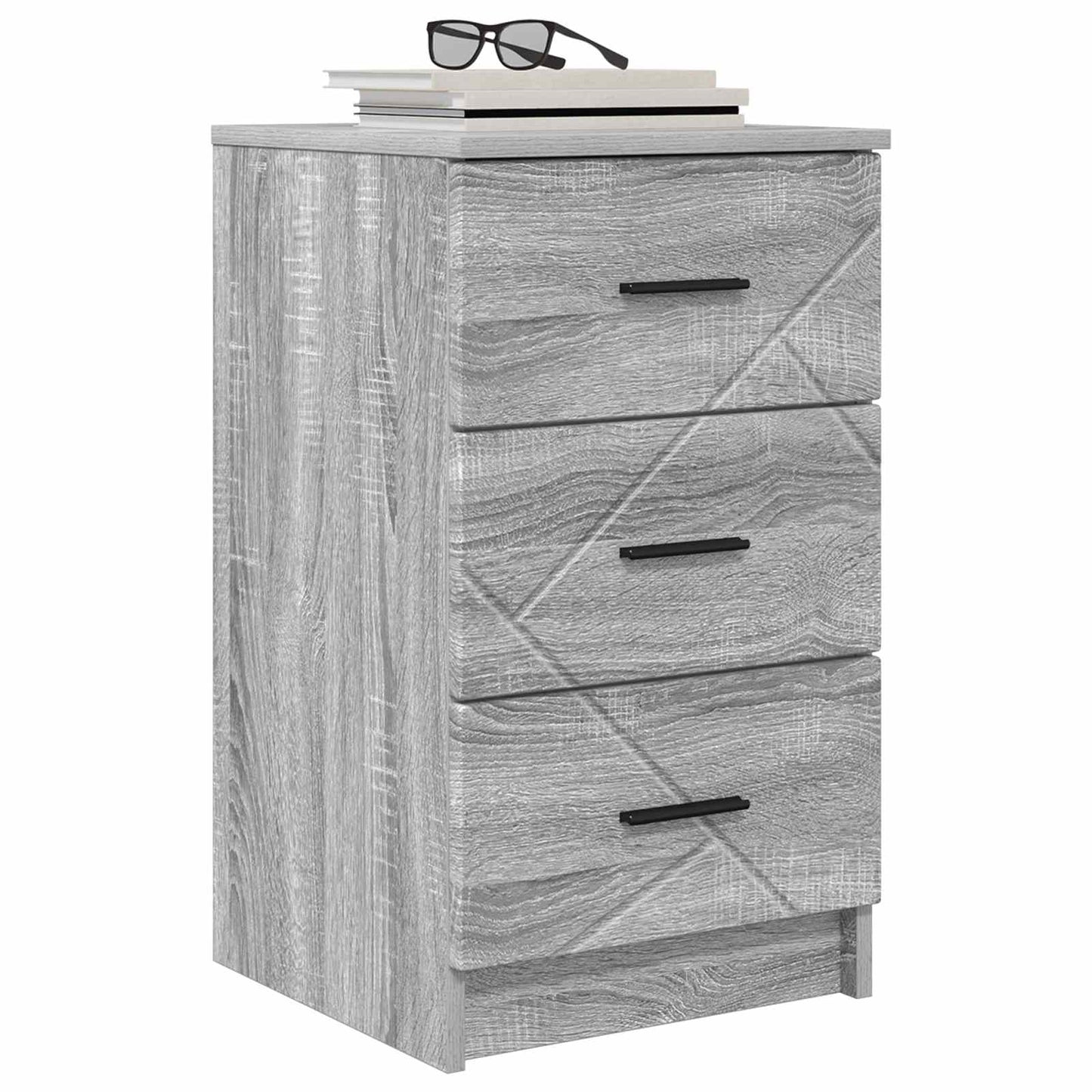 vidaXL Κομοδίνο Γκρι sonoma 38 x 38 x 66 εκ Επεξεργασμένο ξύλο