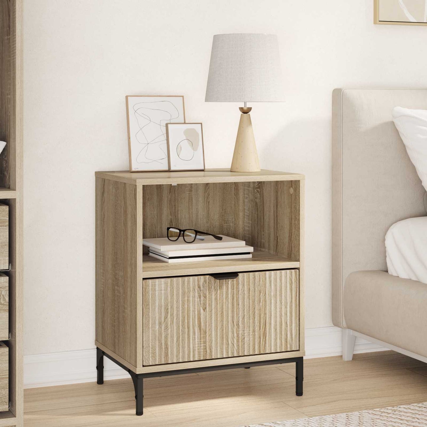 vidaXL Κομοδίνο Sonoma Δρυς 49 x 36 x 61 εκ Επεξεργασμένο ξύλο