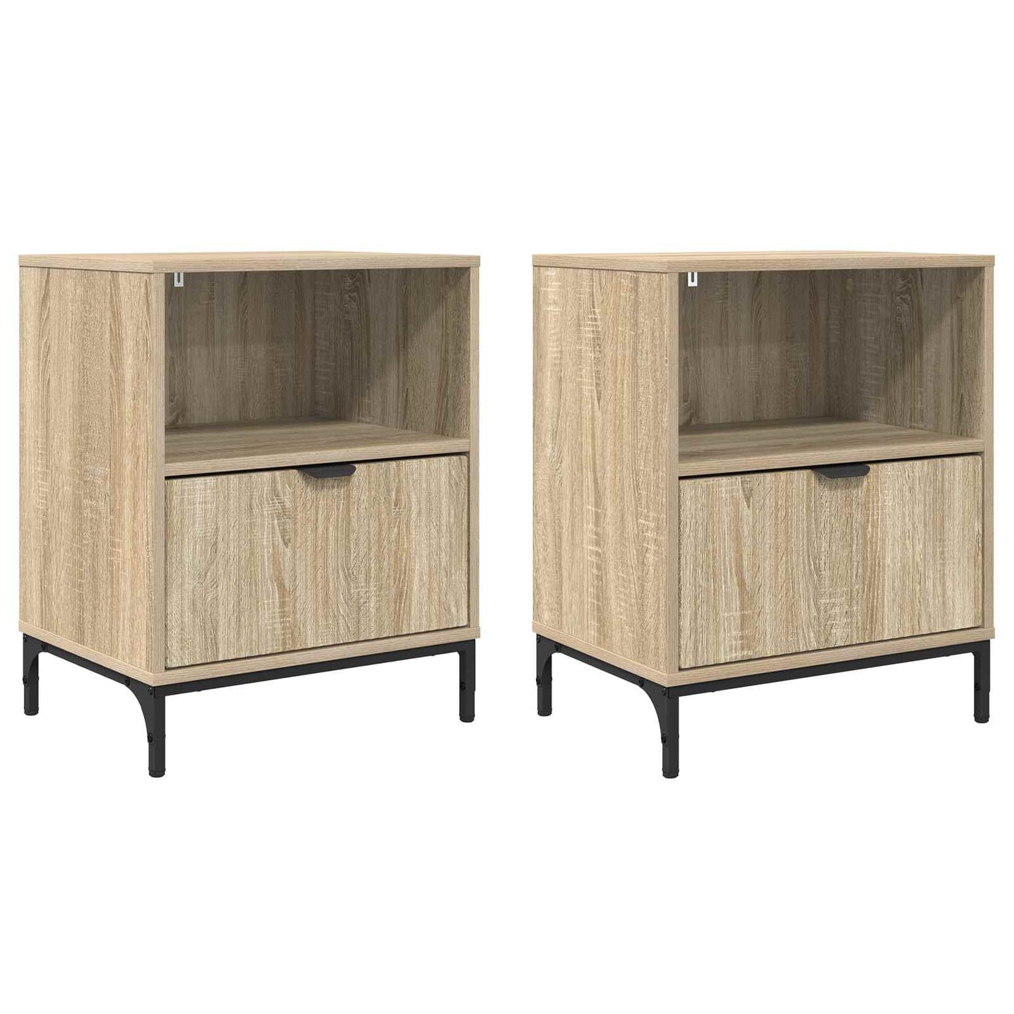 vidaXL Κομοδίνα 2 pcs Sonoma Δρυς 49 x 36 x 61 εκ Επεξεργασμένο ξύλο