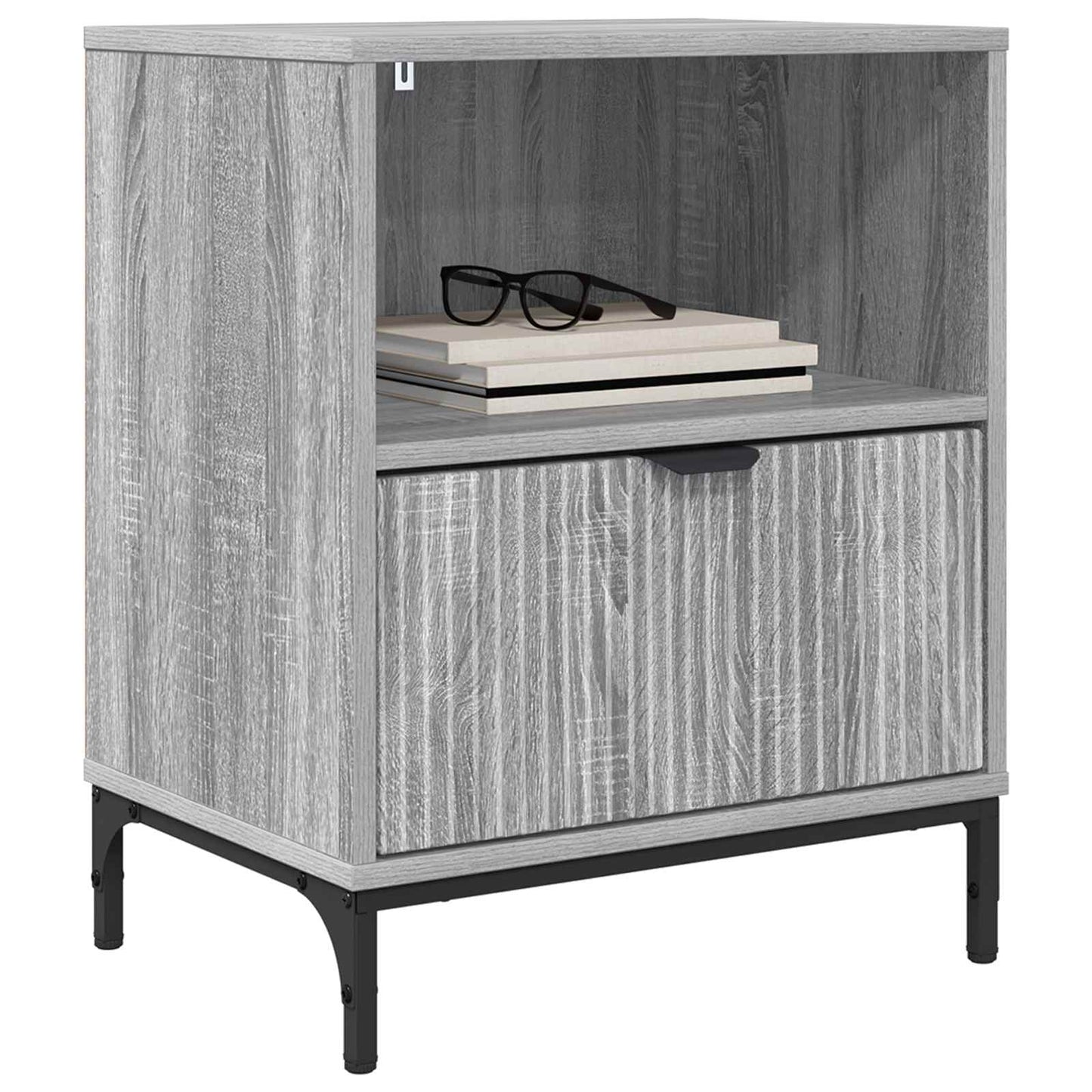 vidaXL Κομοδίνο Γκρι sonoma 49 x 36 x 61 εκ Επεξεργασμένο ξύλο