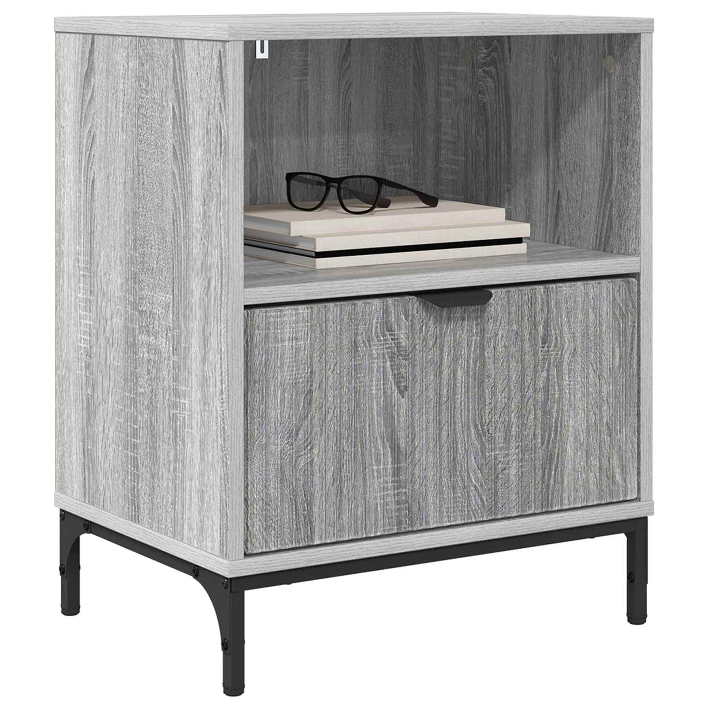 vidaXL Κομοδίνα 2 pcs Γκρι sonoma 49 x 36 x 61 εκ Επεξεργασμένο ξύλο