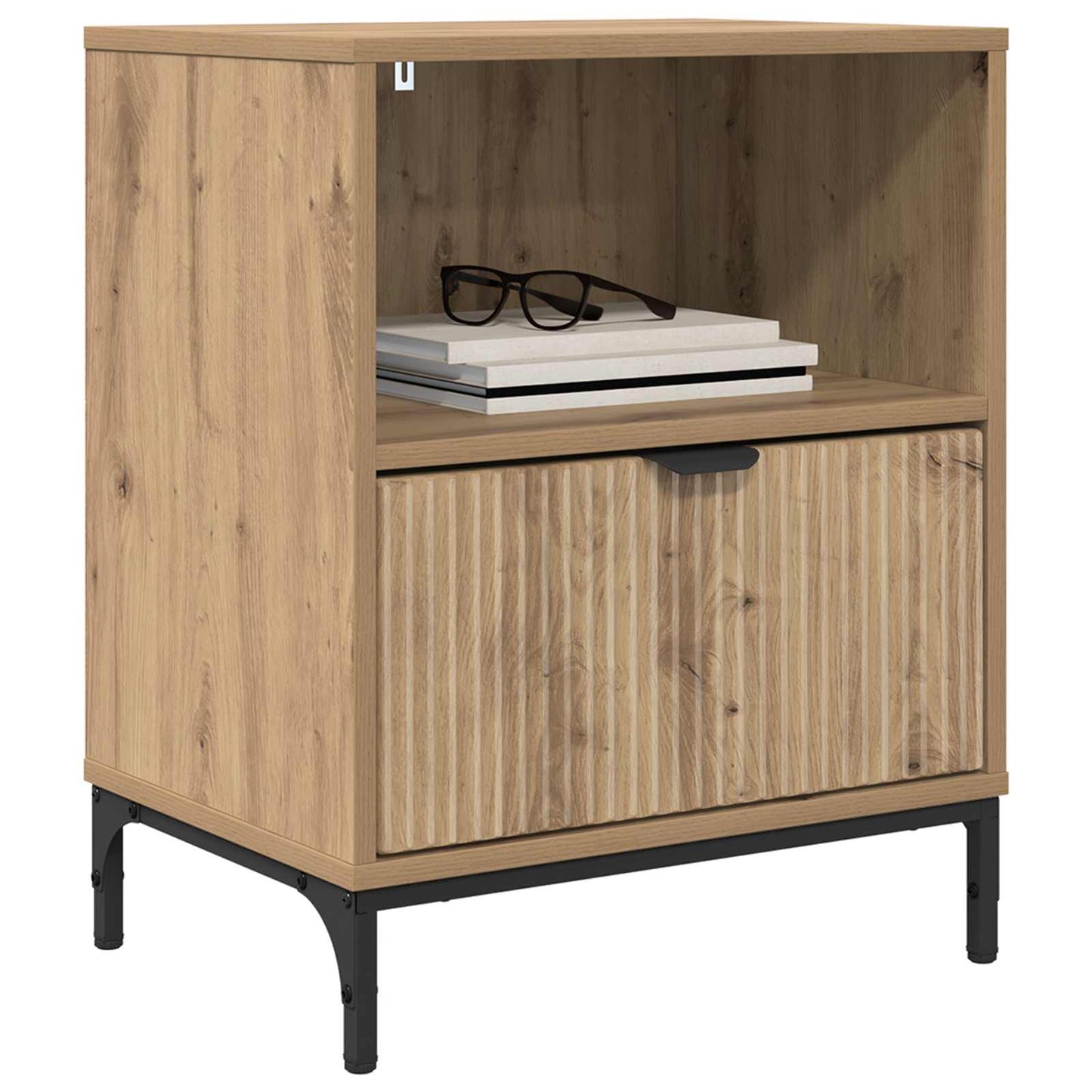 vidaXL Κομοδίνο artisan δρυς 49 x 36 x 61 εκ Επεξεργασμένο ξύλο