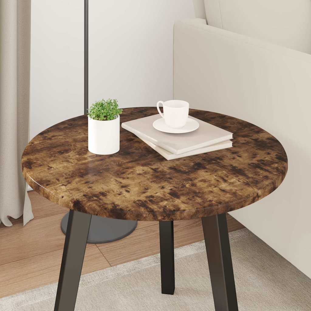 vidaXL Καπάκι τραπεζιού Ø 50 x 1,5 cm Γύρος Επεξεργασμένο Ξύλο