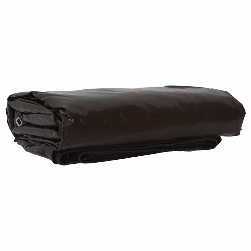 vidaXL Τέντα 650g / m² Καφέ 4 x 6 m Καμβάς με επικάλυψη PVC