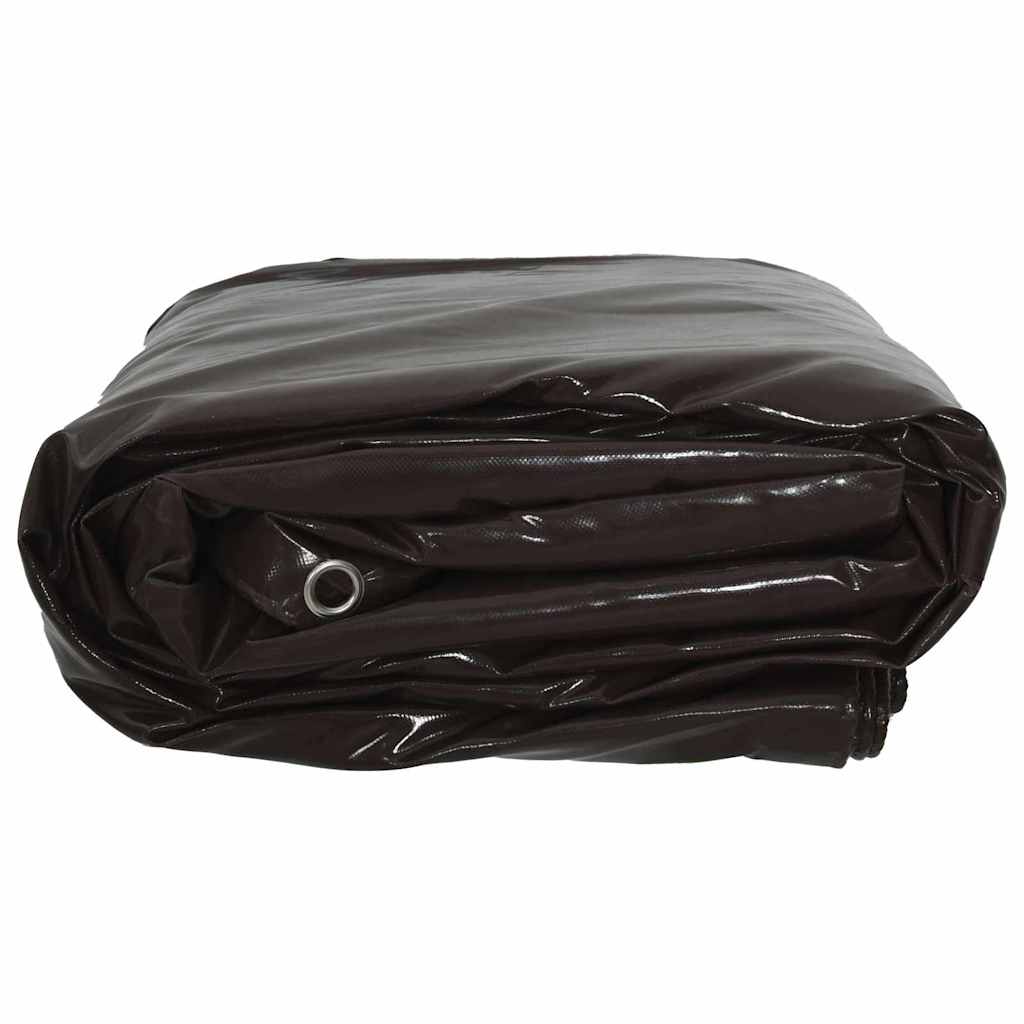 vidaXL Τέντα 650g / m² Καφέ 4 x 7 m Καμβάς με επικάλυψη PVC