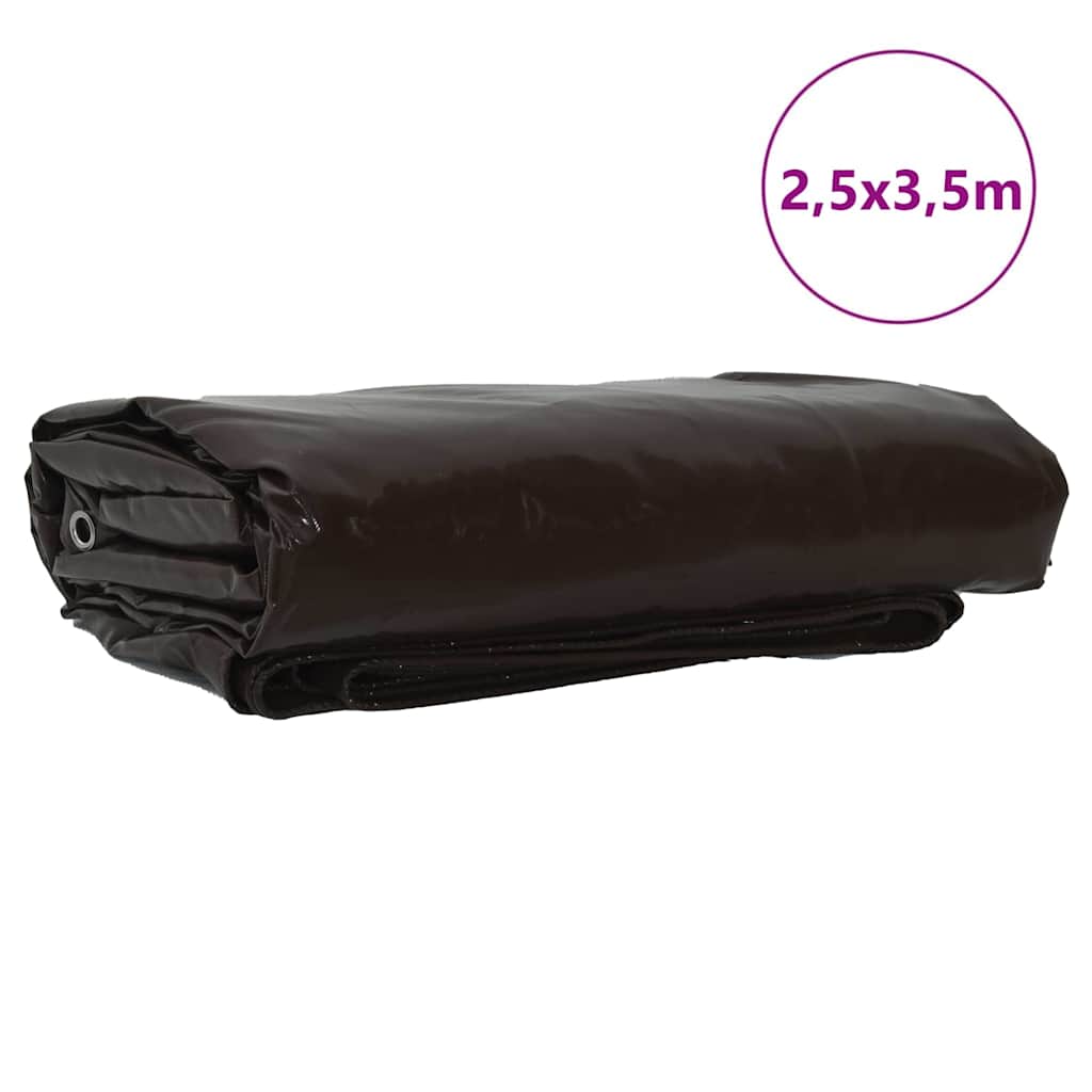 vidaXL Τέντα 650g / m² Καφέ 2,5 x 3,5 m Καμβάς με επικάλυψη PVC