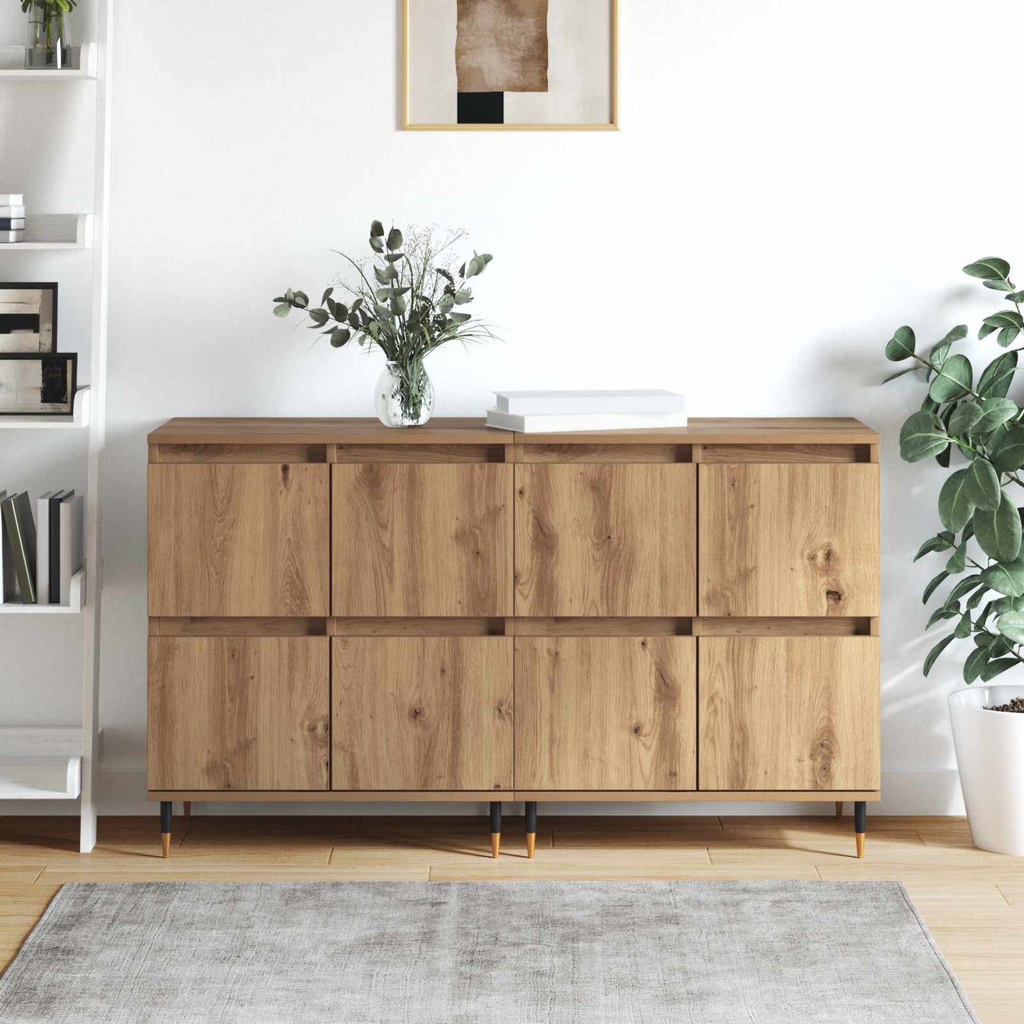 vidaXL Ντουλάπι αποθήκευσης 2 pcs Artisan Oak 60 x 35 x 70 cm