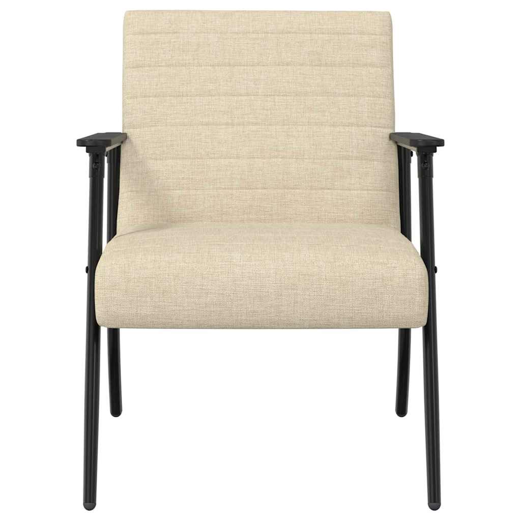 vidaXL Πολυθρόνα Κρεμ 59 x 75 x 78 εκ ύφασμα