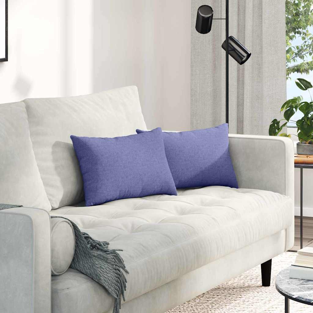 vidaXL Μαξιλάρι Καναπέ 2 pcs Μπλε τζην 30 x 50 cm