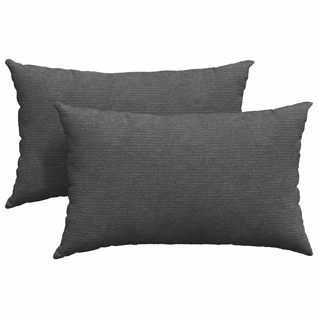 vidaXL Μαξιλάρι Καναπέ 2 pcs Σκούρο Γκρι 50 x 30 cm