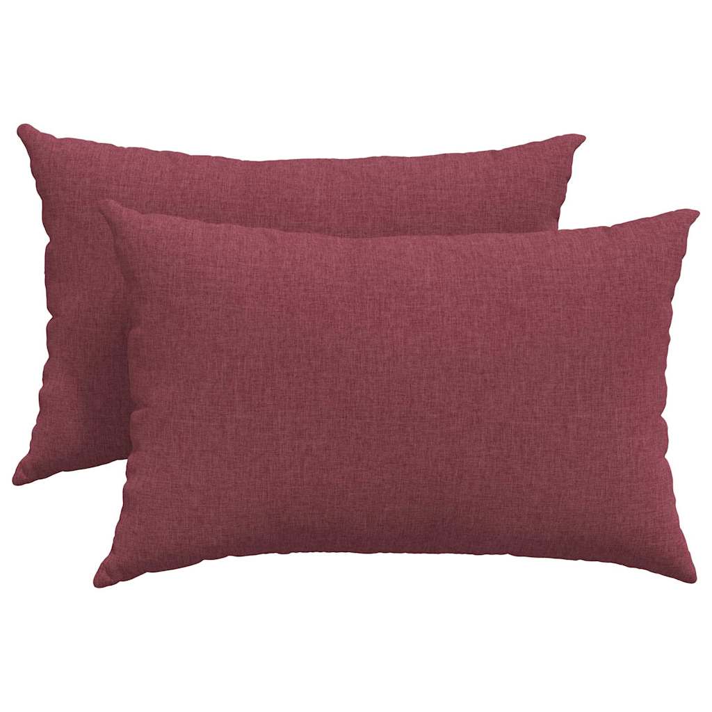 vidaXL Μαξιλάρι Καναπέ 2 τμχ. ύφασμα Κόκκινο 60 x 40 cm