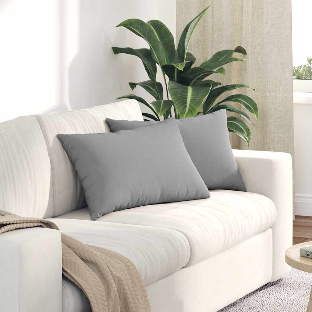 vidaXL Μαξιλάρι Καναπέ 2 pcs Γκρι 60 x 40 cm ύφασμα