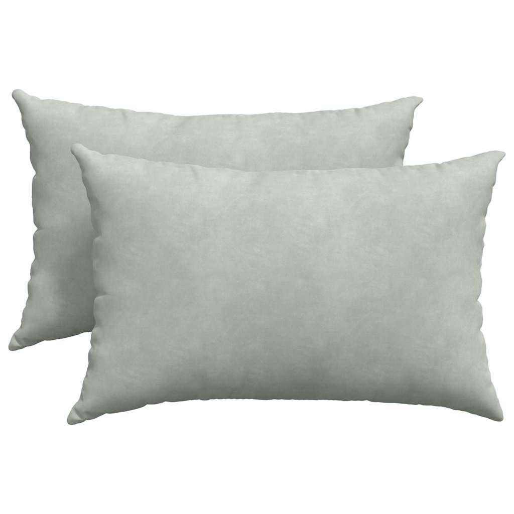 vidaXL Μαξιλάρι Καναπέ 2 pcs Ανοιχτό γκρι 60 x 40 cm