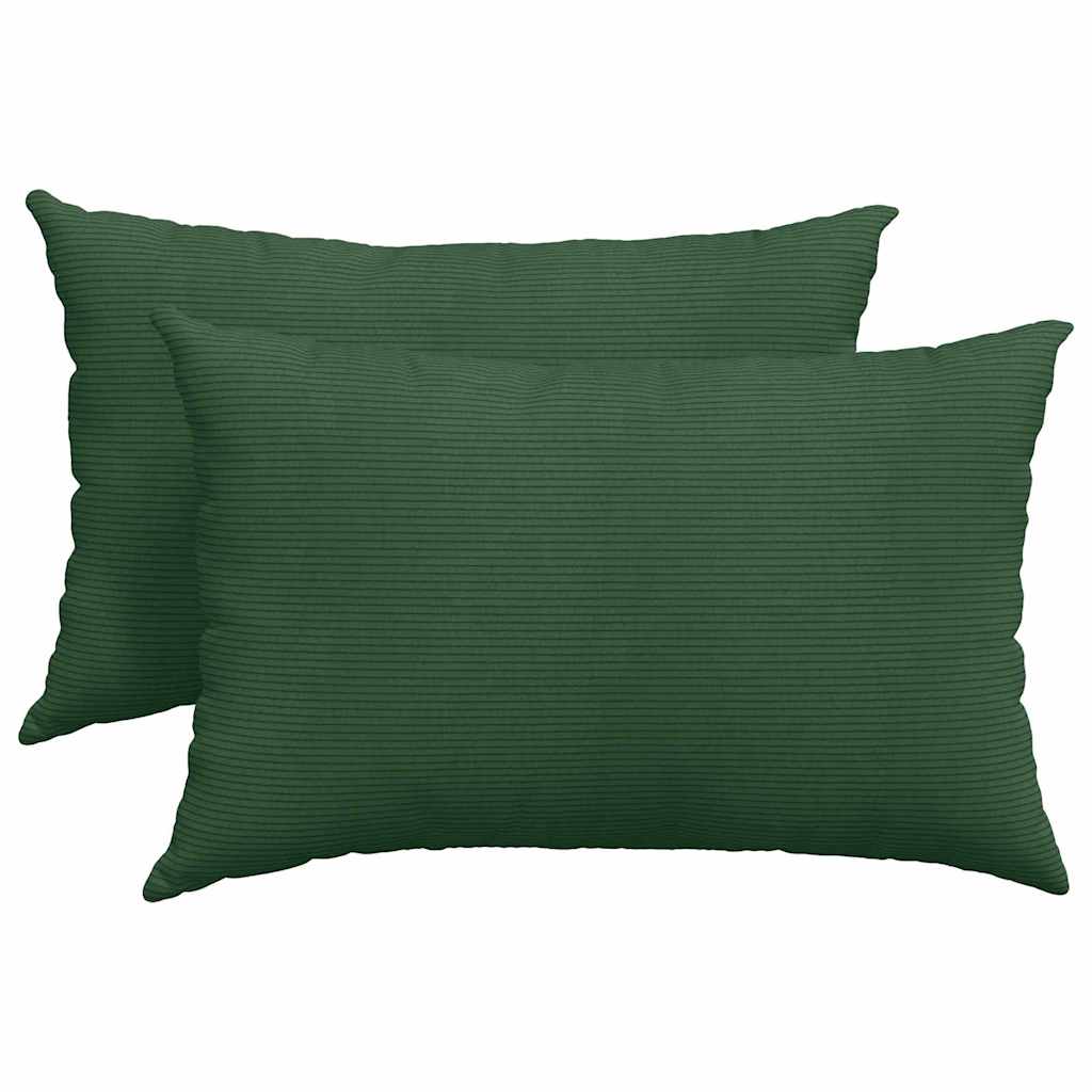 vidaXL Μαξιλάρι Καναπέ 2 pcs Σκούρο Πράσινο 60 x 40 cm
