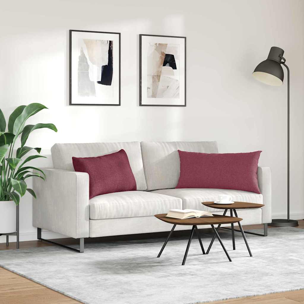 vidaXL Μαξιλάρι Καναπέ 2 pcs Κόκκινο 80 x 40 cm ύφασμα