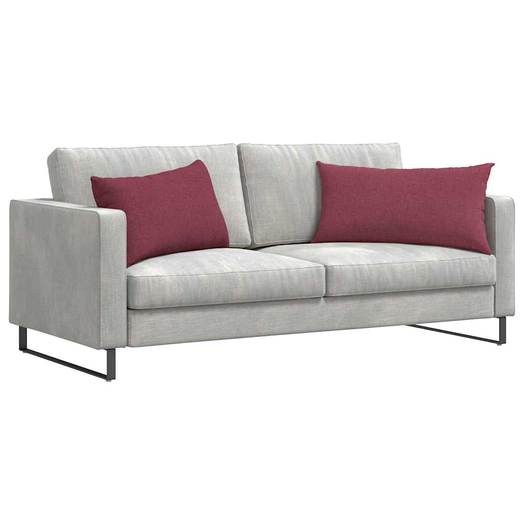 vidaXL Μαξιλάρι Καναπέ 2 pcs Κόκκινο 80 x 40 cm ύφασμα