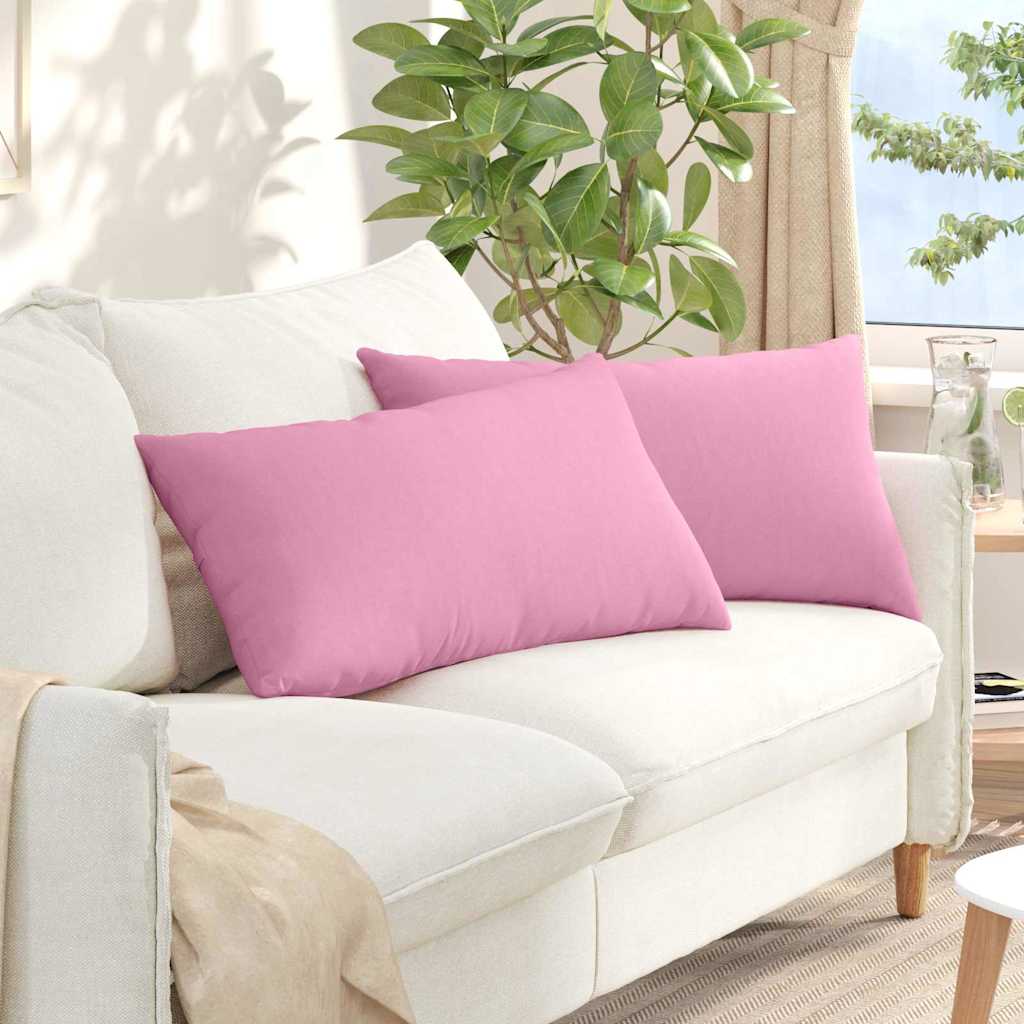 vidaXL Μαξιλάρι Καναπέ 2 pcs Ροζ 80 x 40 cm ύφασμα