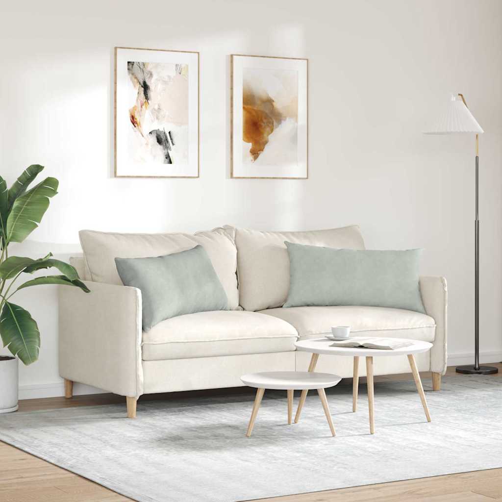 vidaXL Μαξιλάρι Καναπέ 2 pcs Ανοιχτό γκρι 80 x 40 cm