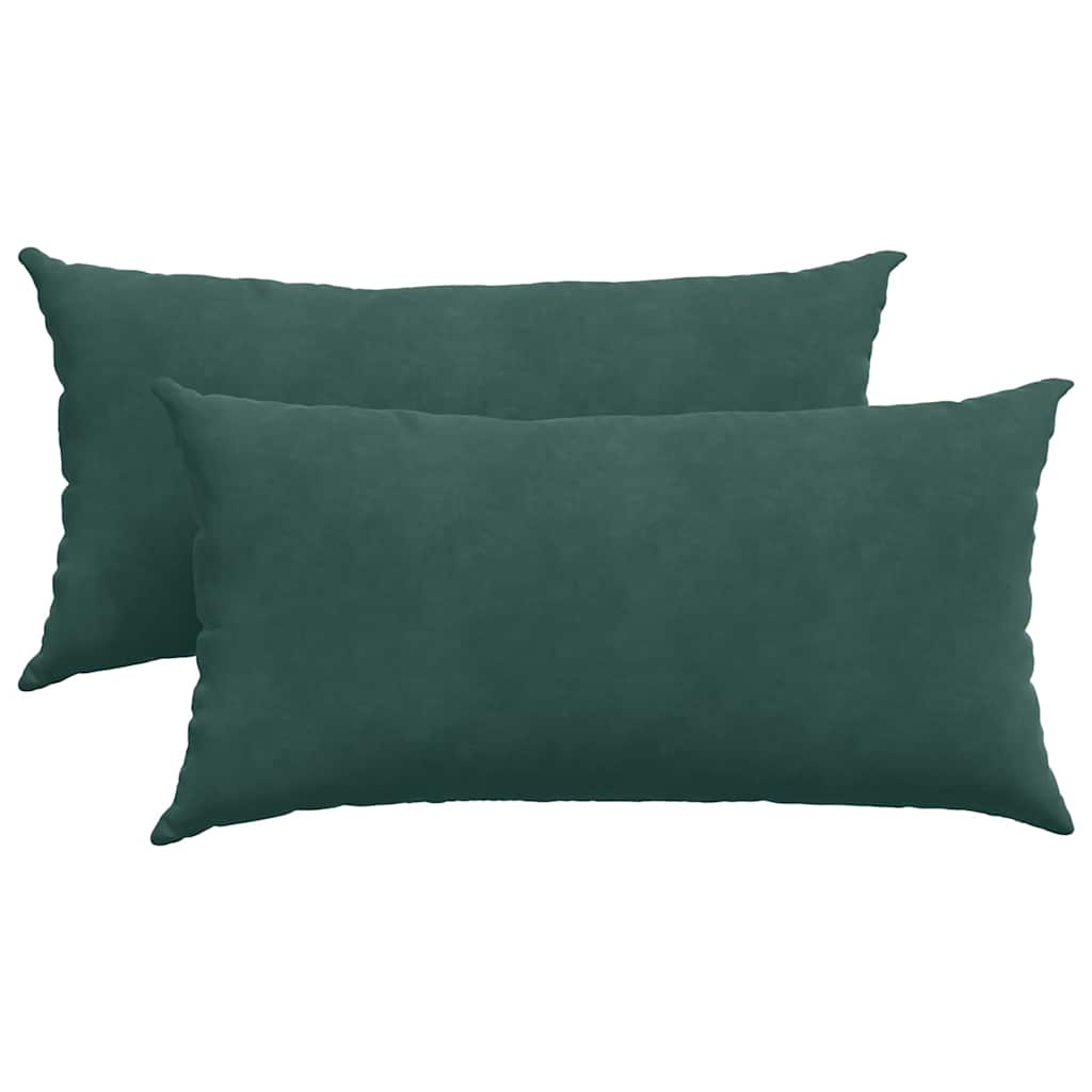 vidaXL Μαξιλάρι Καναπέ 2 pcs Σκούρο Πράσινο 80 x 40 cm