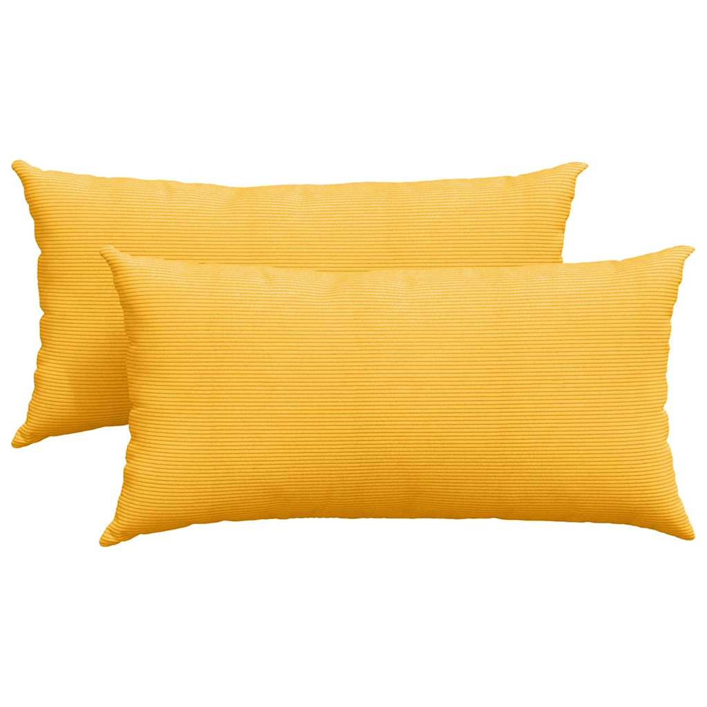 vidaXL Μαξιλάρι Καναπέ 2 pcs Απαλό Κίτρινο 80 x 40 cm