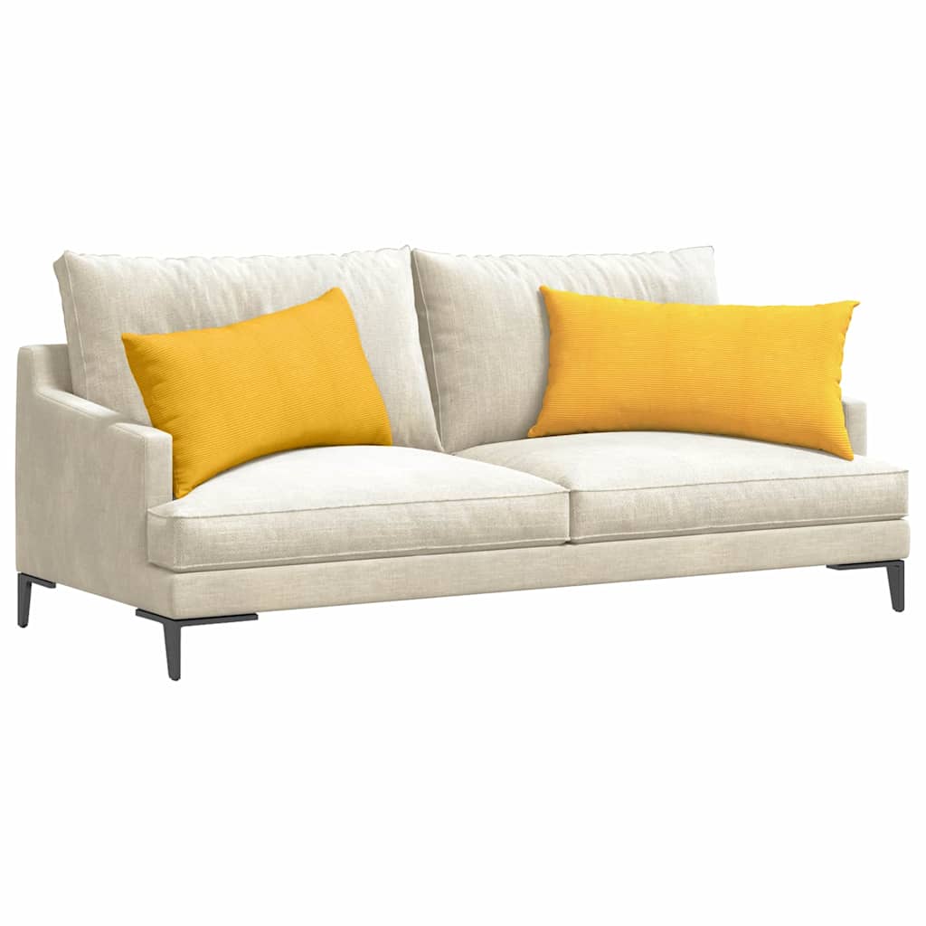 vidaXL Μαξιλάρι Καναπέ 2 pcs Απαλό Κίτρινο 80 x 40 cm