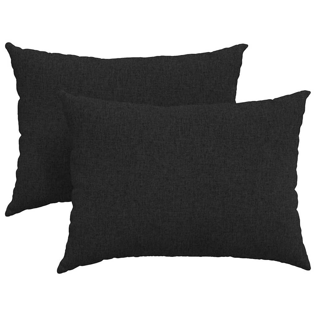 vidaXL Μαξιλάρι Καναπέ 2 pcs Μαύρο 70 x 50 cm ύφασμα