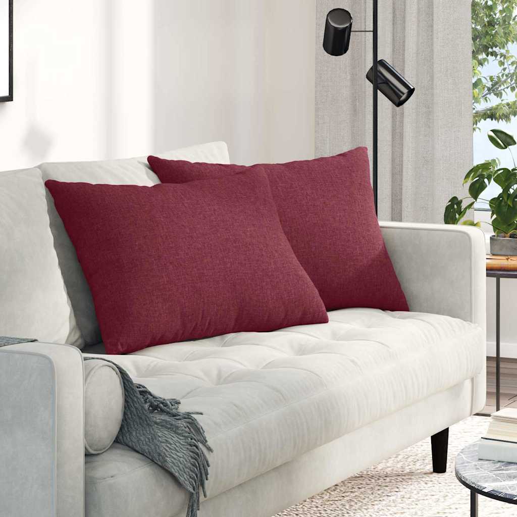 vidaXL Μαξιλάρι Καναπέ 2 pcs Κόκκινο 70 x 50 cm ύφασμα