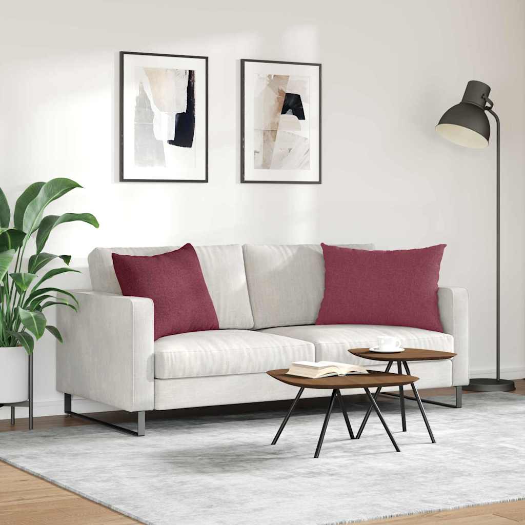 vidaXL Μαξιλάρι Καναπέ 2 pcs Κόκκινο 70 x 50 cm ύφασμα