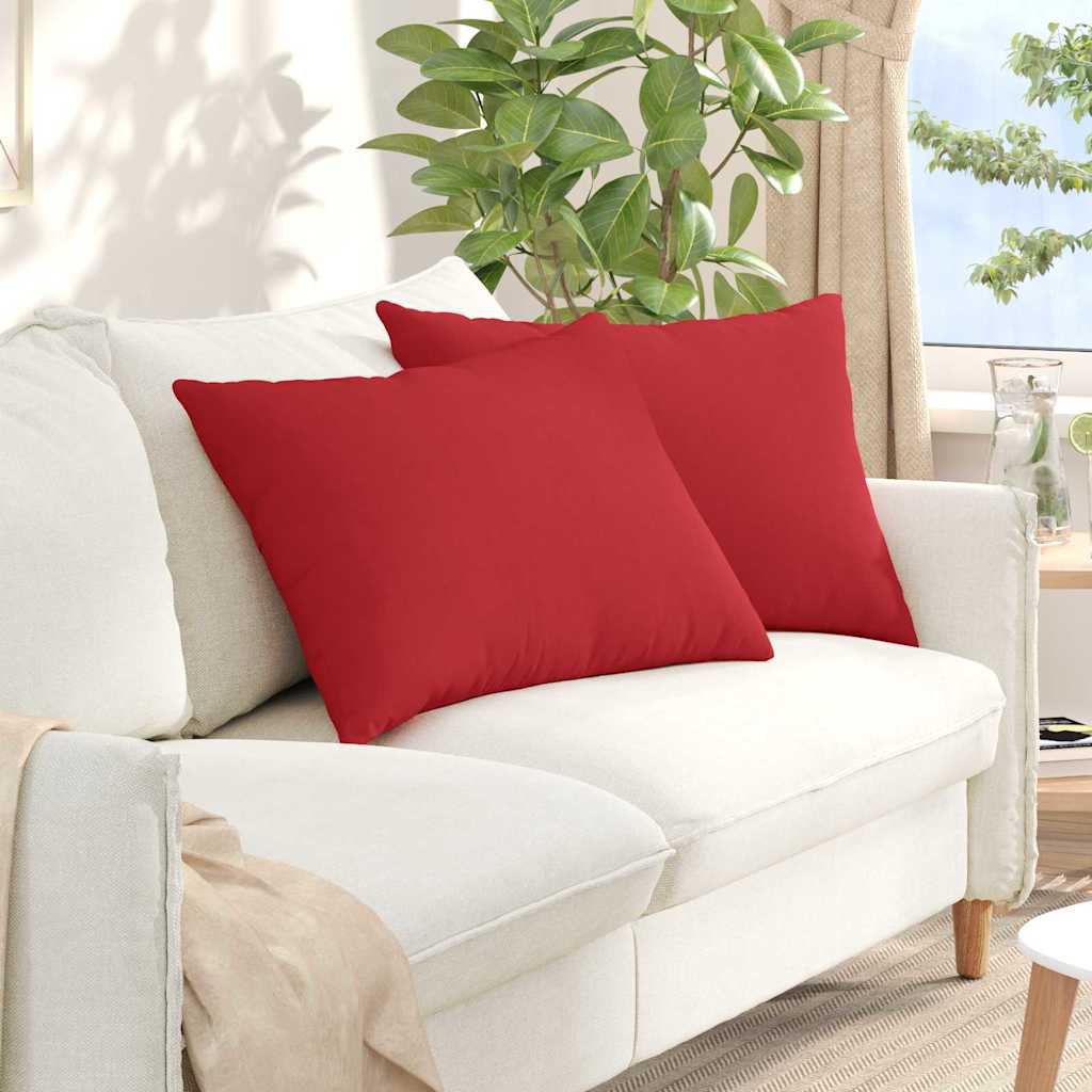 vidaXL Μαξιλάρι Καναπέ 2 pcs Κόκκινο 70 x 50 cm ύφασμα