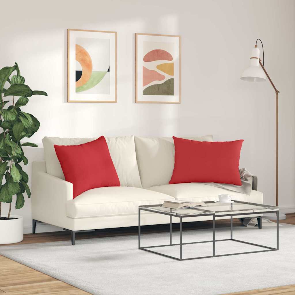 vidaXL Μαξιλάρι Καναπέ 2 pcs Κόκκινο 70 x 50 cm ύφασμα
