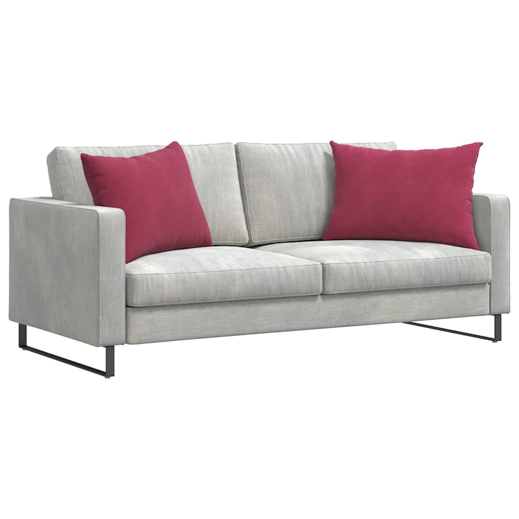 vidaXL Μαξιλάρι Καναπέ 2 pcs Κόκκινο 70 x 50 cm Υφασμάτινο Κορντουρά