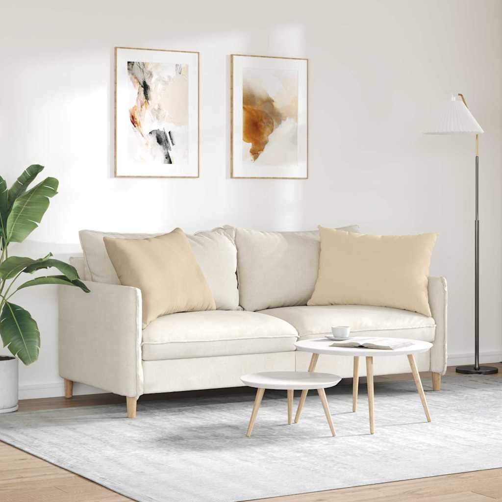 vidaXL Μαξιλάρι Καναπέ 2 τμχ. ύφασμα Κρεμ 70 x 50 cm