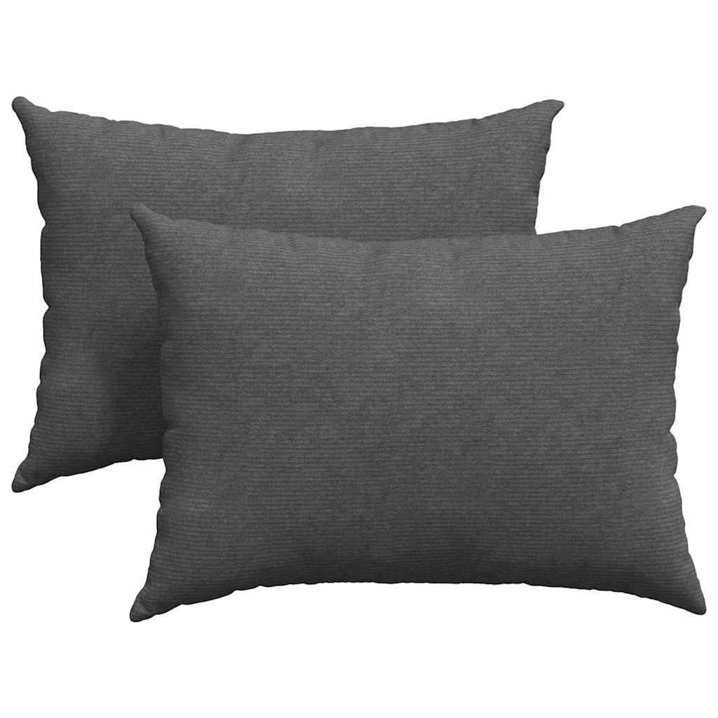 vidaXL Μαξιλάρι Καναπέ 2 pcs Σκούρο Γκρι 70 x 50 cm