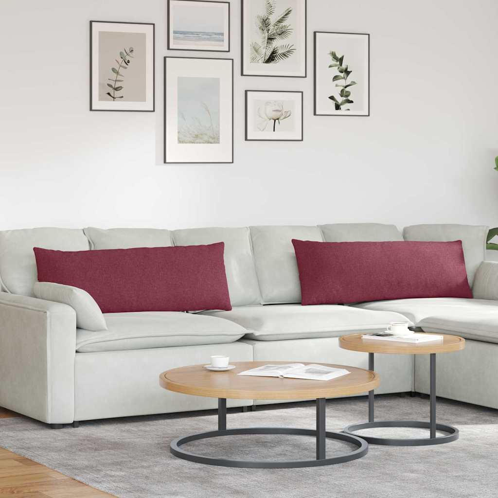 vidaXL Μαξιλάρι Καναπέ 2 pcs Κόκκινο 120 x 40 cm ύφασμα