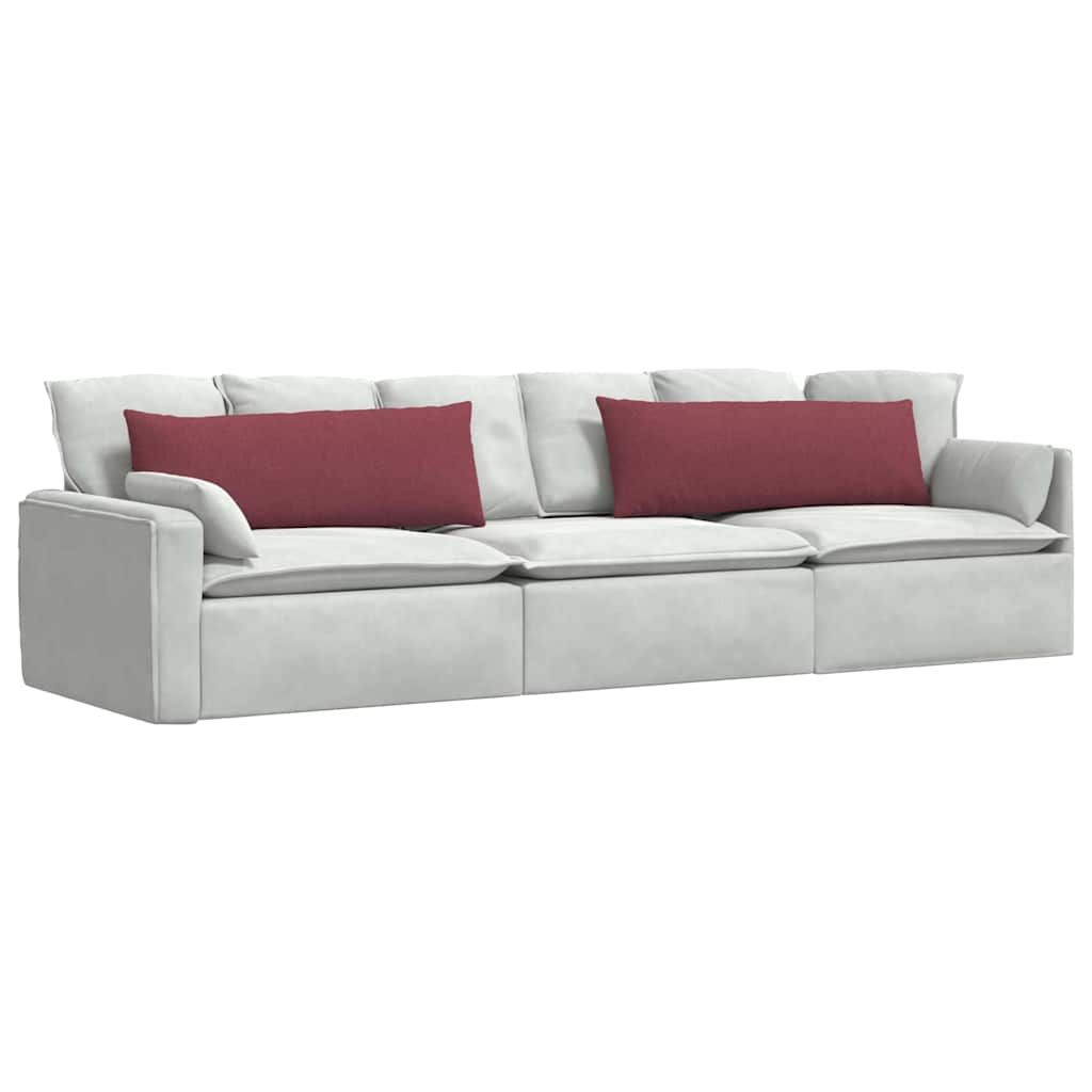 vidaXL Μαξιλάρι Καναπέ 2 pcs Κόκκινο 120 x 40 cm ύφασμα