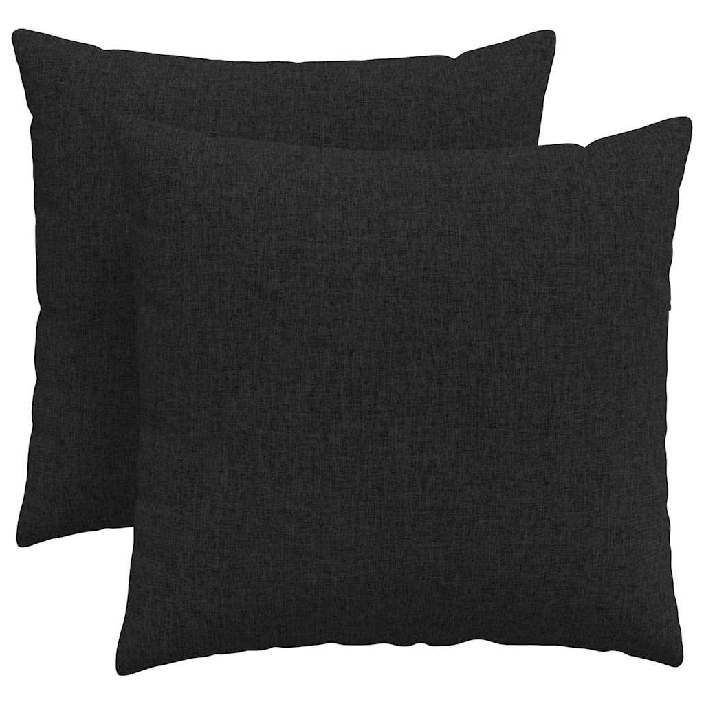 vidaXL Μαξιλάρι Καναπέ 2 pcs Μαύρο 45 x 45 cm ύφασμα