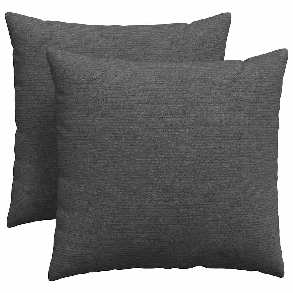 vidaXL Μαξιλάρι Καναπέ 2 pcs Σκούρο Γκρι 45 x 45 cm