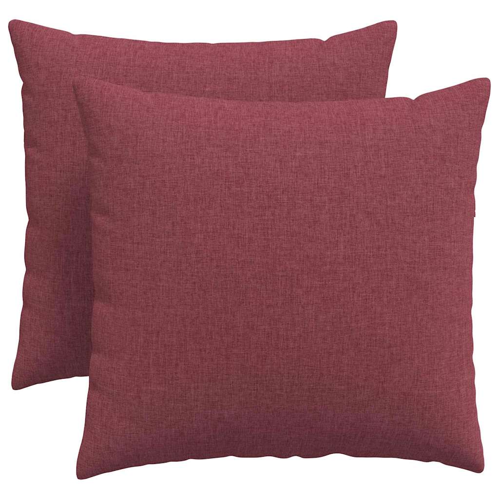 vidaXL Μαξιλάρι Καναπέ 2 pcs Κόκκινο 50 x 50 cm ύφασμα