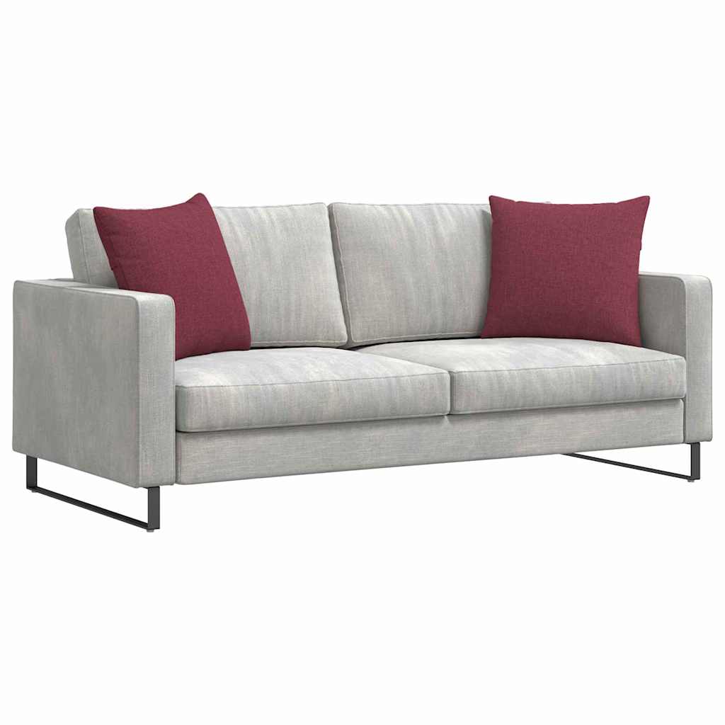 vidaXL Μαξιλάρι Καναπέ 2 pcs Κόκκινο 50 x 50 cm ύφασμα